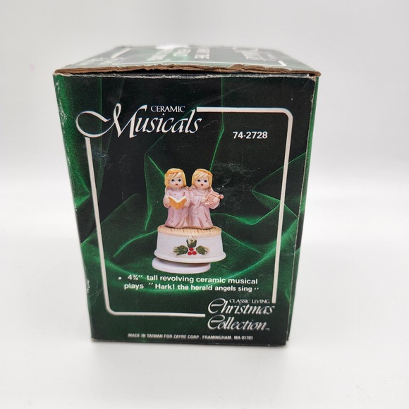 Classic Living Ceramic Musical "Hark! The Herald Angels Sing" Angels w/ Box - Picture 8 of 9
